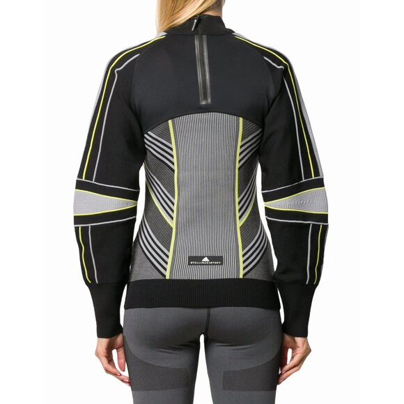 Adidas by Stella McCartney Run Outdoor Midlayer Top in Black/Grey, size Small - Picture 2 of 10
